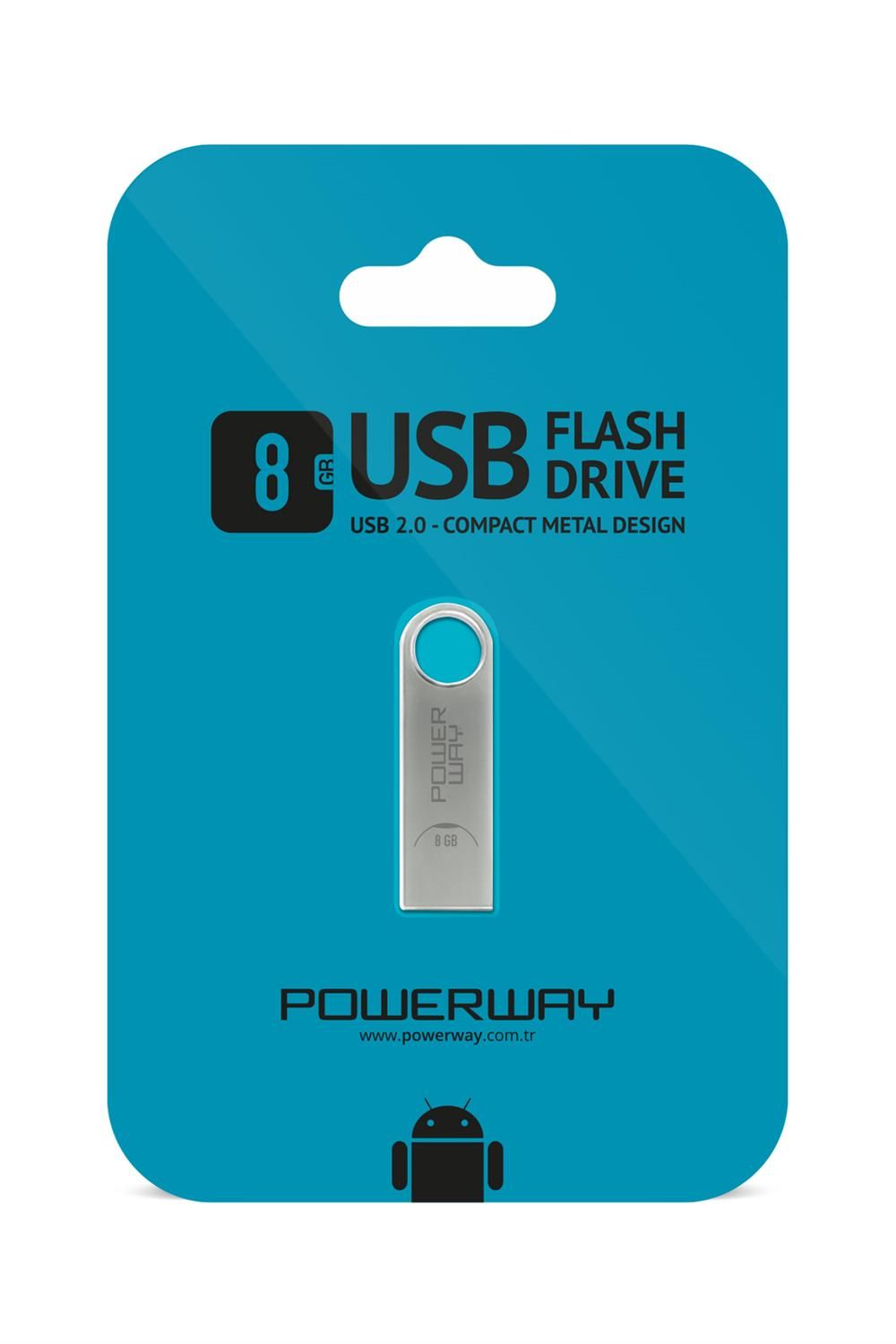 Powerway 8 GB USB Bellek Mavi